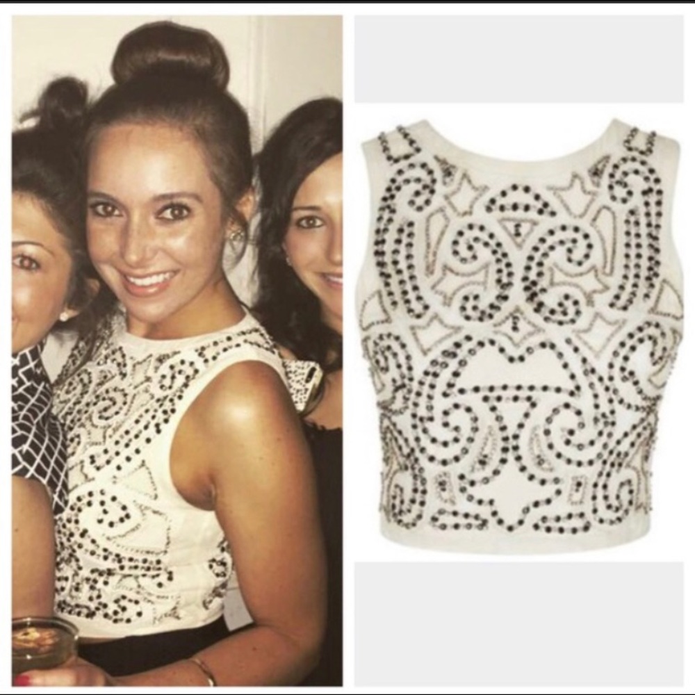 Alice & Olivia - Ezra Embellished Crop Top